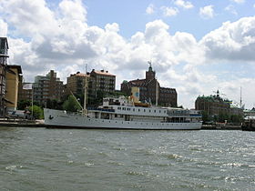 S/S Marieholm förtöjd  vid kaj i Göteborgs hamn. 