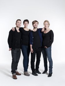 Robert Noack, Maria Ylipää, Oskar Nilsson och Birthe Wingren i Kristina från Duvemåla, foto - Jimmy Eriksson.